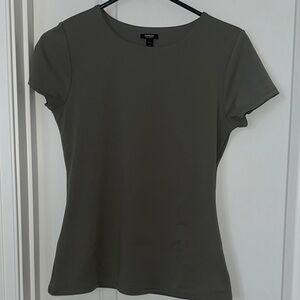 Express Charcoal Short Sleeve Top